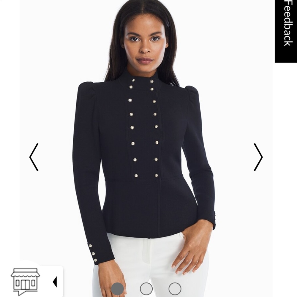 WHBM Double-Breasted Sweater Jacket